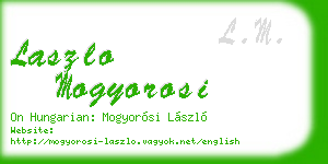 laszlo mogyorosi business card