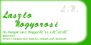 laszlo mogyorosi business card